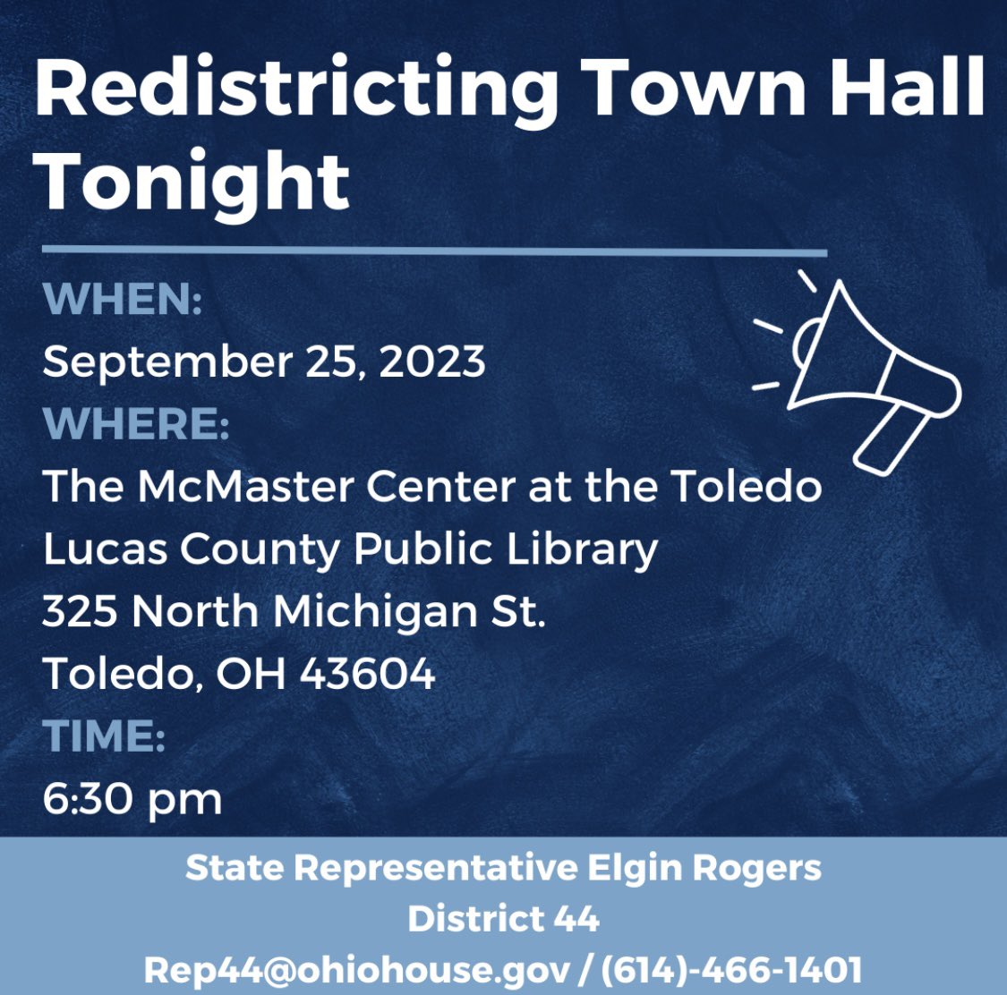 Join us tonight to talk about redistricting!