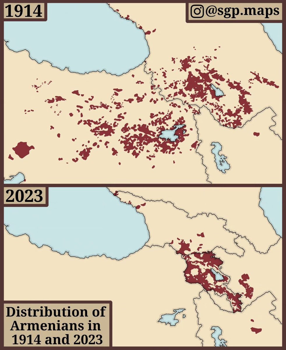 Armenian population in 1915 vs today.