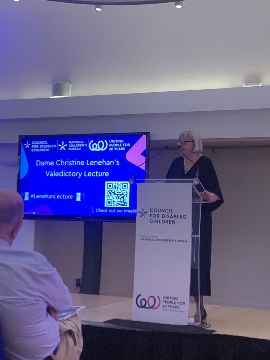 Brilliant, plain-speaking Dame Christine Lenehan in her valedictory speech: “If we sat down and designed a system for special educational needs you’d have to be in mind-alerting drugs to come up with what we have now.” #LenehanLecture #SEND