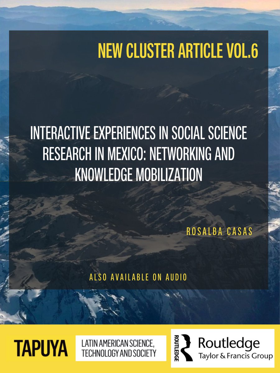 VivaVivette's tweet image. This article by Rosalba Casas delves into the world of interactive social science research in Mexico, shedding light on the intricate relationships between academic and non-academic actors when producing knowlege and adressing societal issues.

🆓📖: doi.org/10.1080/257298…