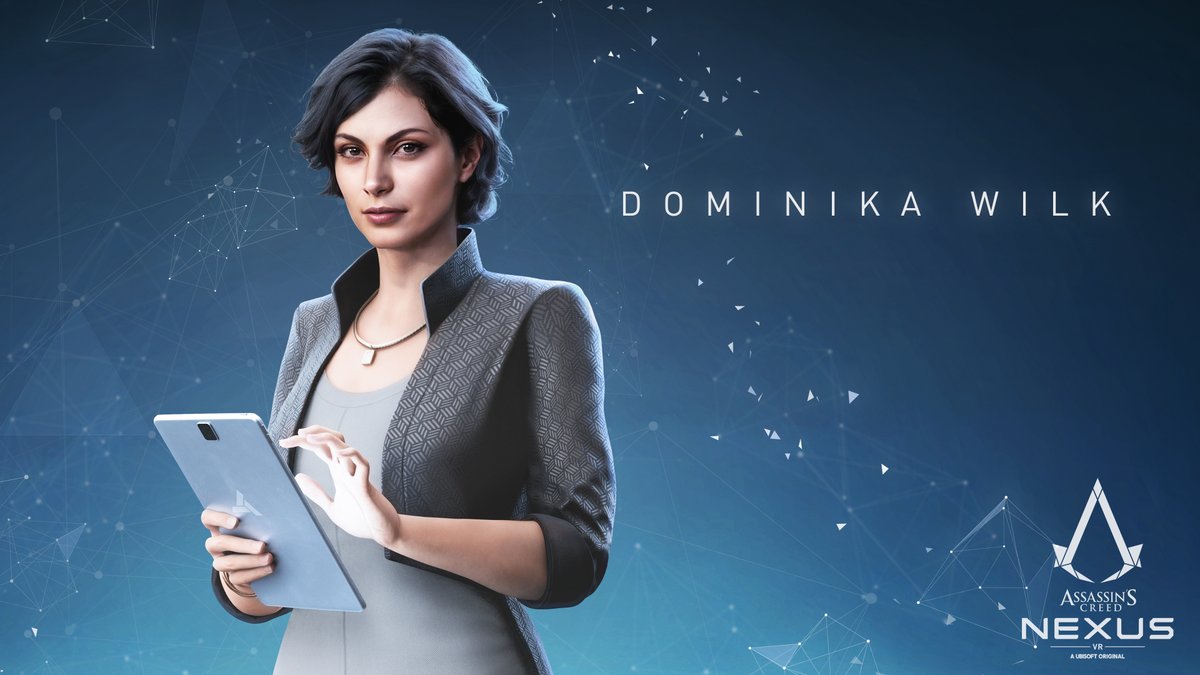 assassinscreed's tweet photo. Meet Dominika Wilk, Abstergo's expert in cybersecurity and espionage. 

Played by @missmorenab, she’ll supervise your investigations in the Animus, as you'll infiltrate their operations to sabotage their plans. 

#AssassinsCreedNexusVR https://t.co/QL2Qw5ZYRK