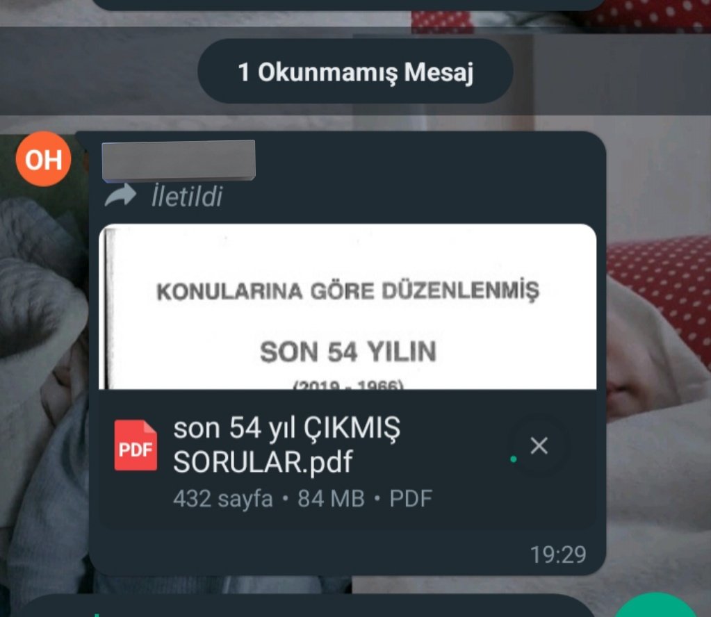 1 yeni mesaj