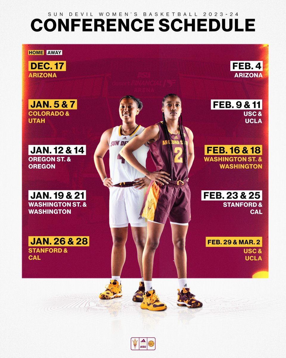 The dates for conference play have arrived 🔱😈 📰 bit.ly/ASU-Confrence-… #ForksUp /// #O2V