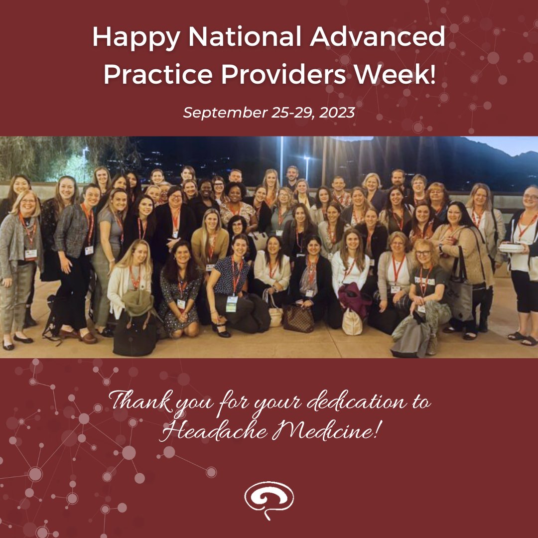 Happy National #APPWeek from AHS! Thank you for your hard work and dedication within the medical field. At AHS, we welcome APP members and are proud to offer a variety of educational opportunities, including APP and Physician led “The Launchpad to Headache Essentials” at the