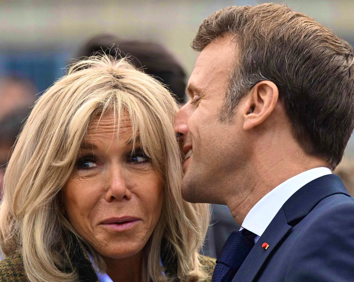 SameeraKhan's tweet photo. Emmanuel Macron is 45 years old.

His wife is 70 years old — 25 years his senior.

They have NO children together. 

How/when did they meet, you ask?

When he was a 15 y/o schoolboy and she was his MARRIED 40 y/o teacher.

This is apparently fine, even celebrated by feminists, wokes, and some conservatives, but 51 y/o Dane Cook marrying 24 y/o Kelsi Taylor is somehow ‘grooming?’ 🤔

Make it make sense.

Why are younger men praised for marrying older, menopausal/post-menopausal women, but older men are shamed for marrying young, fertile women?

Because FEMINISM and DEPOPULATION, that’s why.

Kelsi Taylor is BEAUTIFUL. I am happy for them and you should be too (and yes, they plan to have children together).

Stop shaming older men for marrying young, fertile women.

Thank you for coming to my TED talk.