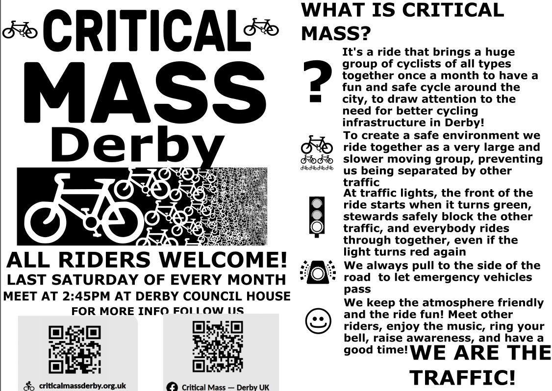 Critical Mass - Derby UK tweet media