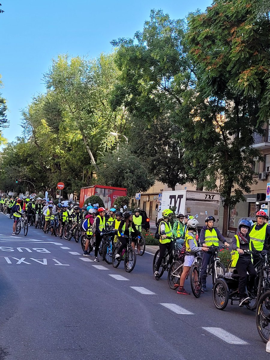 [JOURNÉE MONDIALE SANS VOITURE] 🚲 Près de 1000 élèves madrilènes se sont réunis pour manifester leur souhait de rendre leur ville respirable et encourager l'utilisation de moyens de transport durables <a href="/STARSMadrid/">STARS Madrid</a>
#DiaMundialSinCoches #EducarHoyPorUnMadridSostenible
