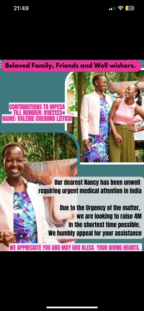 The last time I put up a post about my mom was when I was being admitted to the bar. Such a joyful moment.

One thing about life though, it will stay surprising you. 

Here I am now, appealing to you, please help me treat my mom. Thank you in advance 😊