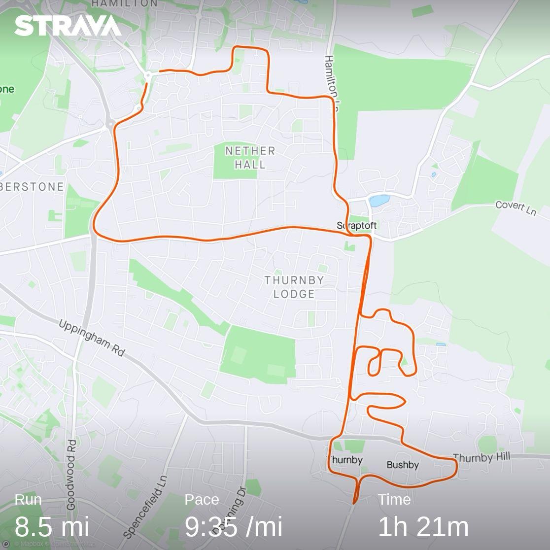 TejGudka's tweet photo. SJ Evening Run - added journey to and from home! Never done that before in 2 years! Great run with amazing runners. Made me feel a lot more confident for Leicester HM on Sunday… especially after the Thurnby hill runs 👍🙏💪

Check out my run on Strava.
https://t.co/bynqWrM1sL https://t.co/5YQTouqSvr