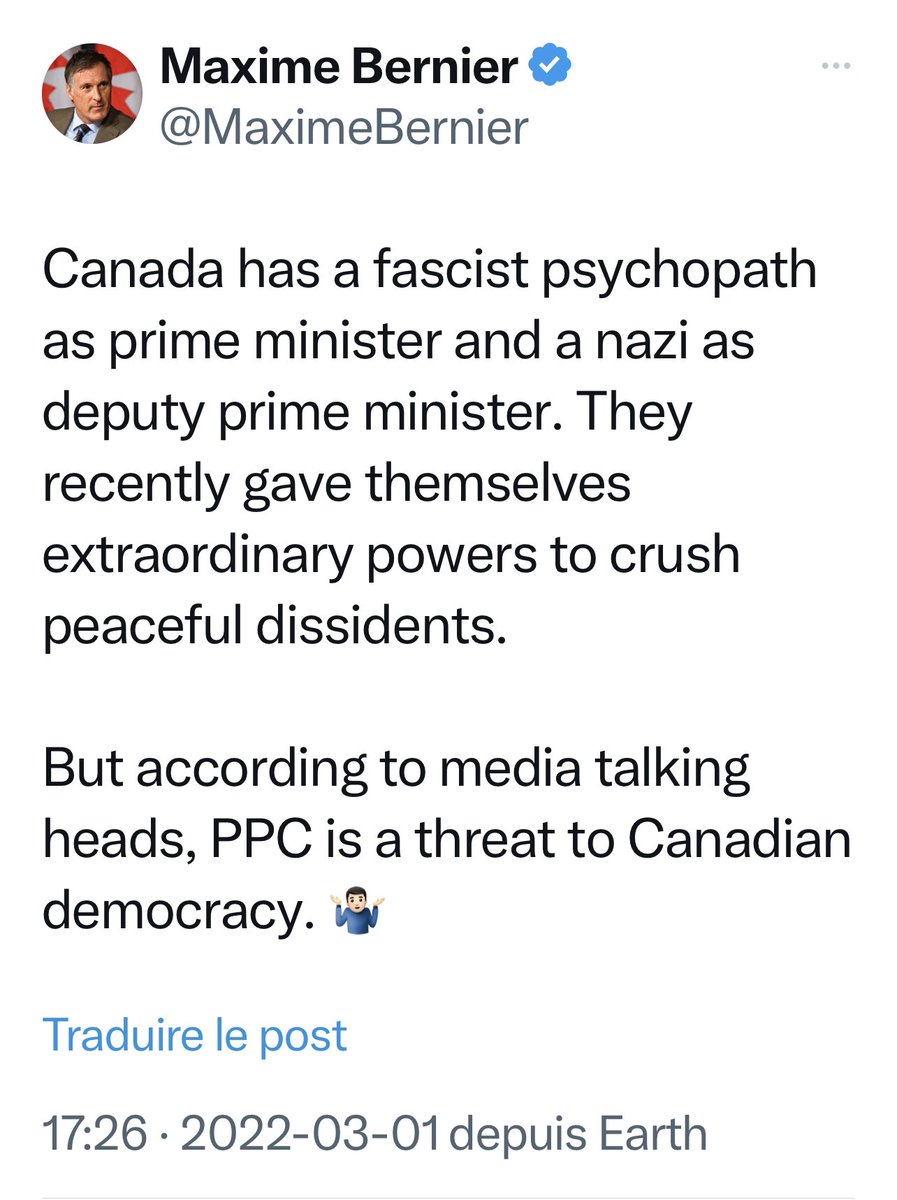 MaximeBernier's tweet photo. I tweeted this a year and a half ago. Seems it was pretty accurate. https://t.co/OrmNq3wRqR