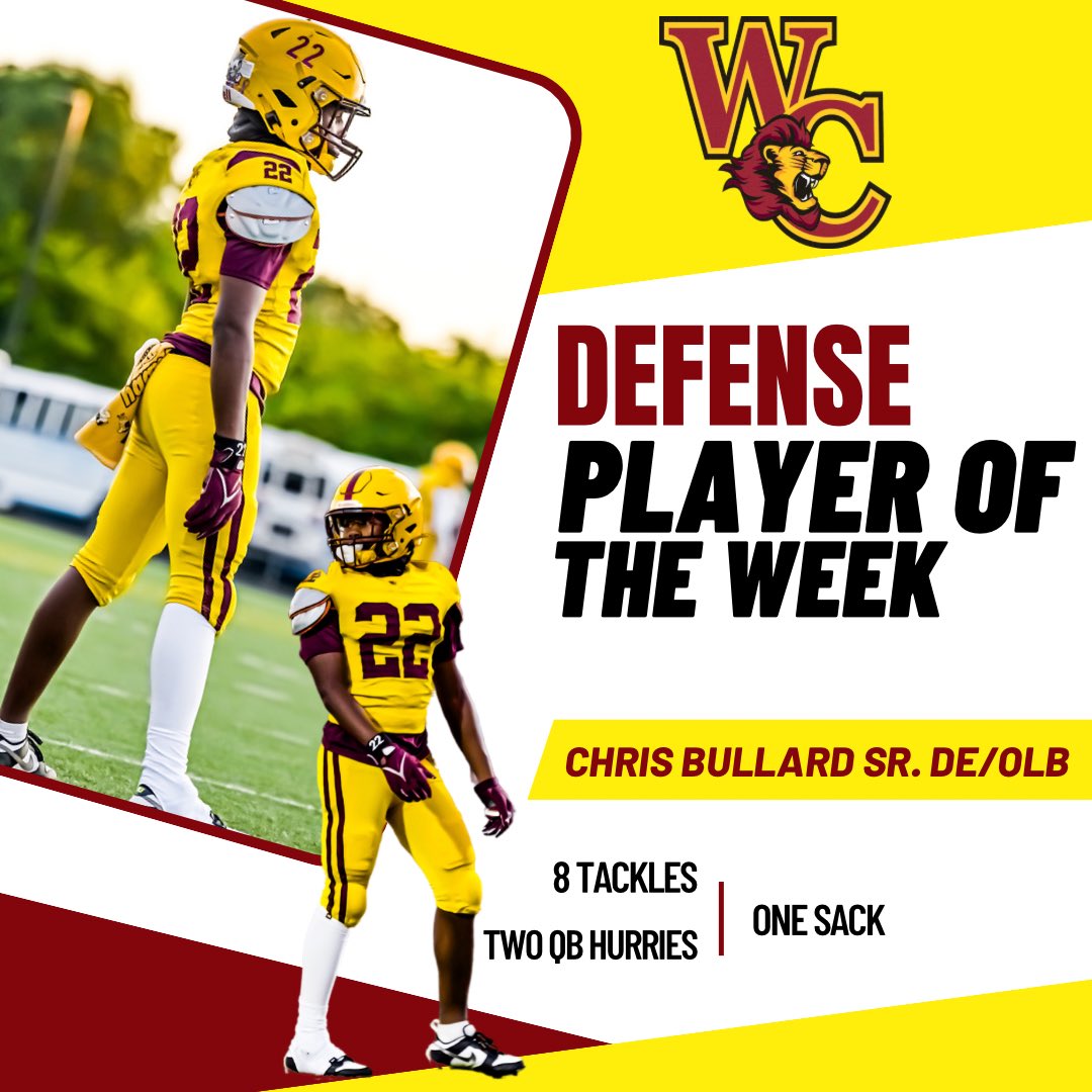 DubCFootball's tweet photo. Game 5 Defense POTW @ChristopherB704 https://t.co/LHHaqU1Tzb