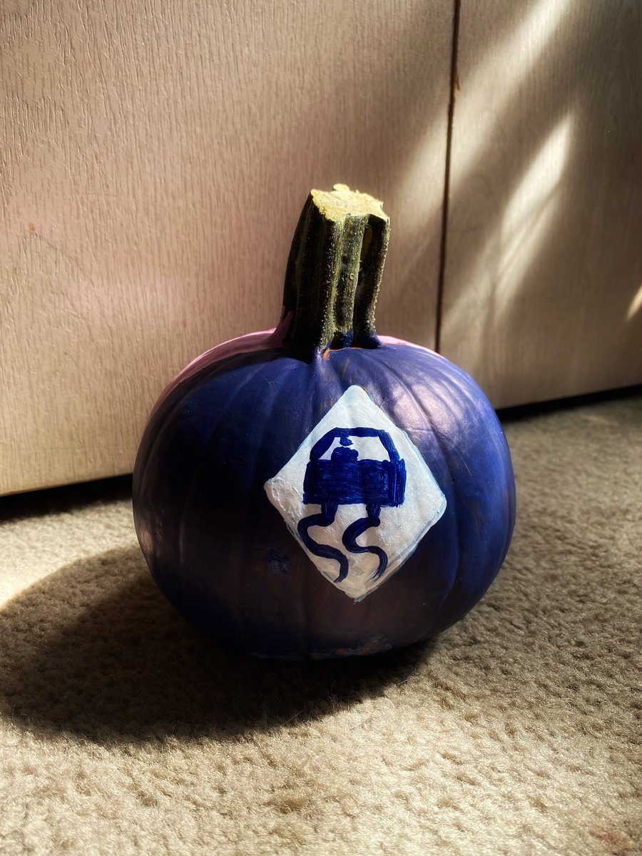 Clearly no artist, but painted pumpkins with the fam last night &amp; I obviously had to do a <a href="/russdiemon/">RUSS</a> one! 😂🎃