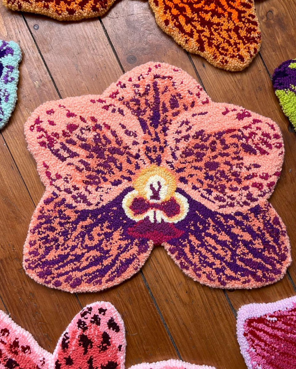 designdocument's tweet photo. Collection of Orchids Rugs by Chelsea Theilmann 🌺🌼 https://t.co/tGM6gq27qD