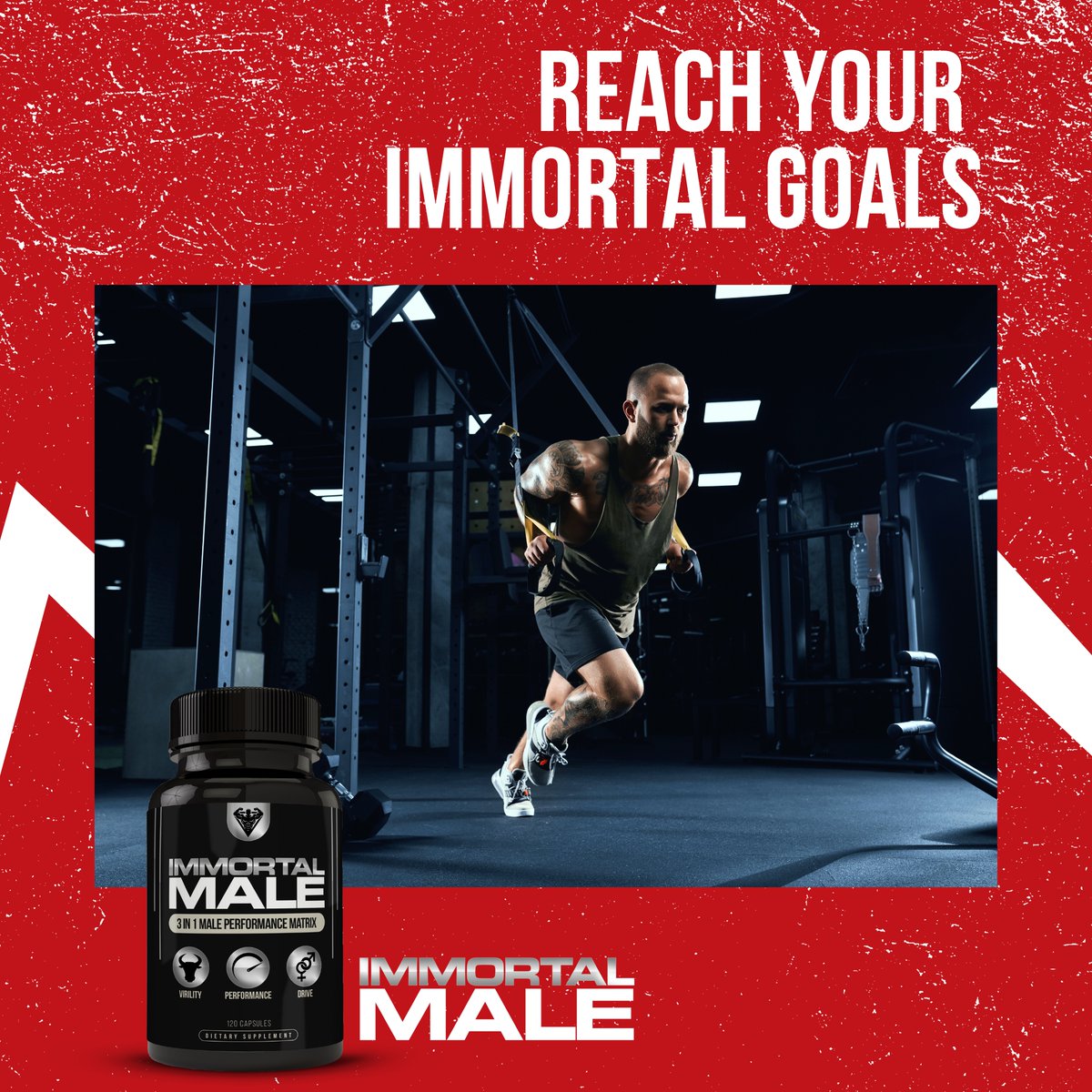ImmortalMale's tweet photo. Make it happen. Enjoy the benefits of naturally boosting T-levels even after 40 with Immortal Male.💪💯 
✔️ Maintain lean muscle at age 40 and beyond 
✔️ Fortify mood &amp; mental focus 
✔️ Reinforce drive and confidence 
#ImmortalMale #madeintheusa #immortalityformen https://t.co/FX55Fia9HG