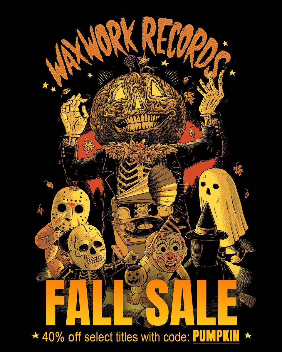 waxworkrecords's tweet image. 🎃 Attention boils and ghouls! 🍂 It’s that time again! The annual Waxwork Records Fall Sale is live NOW! Enjoy 40% OFF select titles across our website now through Sunday, October 1st at 11:59PM CT by using the Discount Code PUMPKIN at checkout! waxworkrecords.com