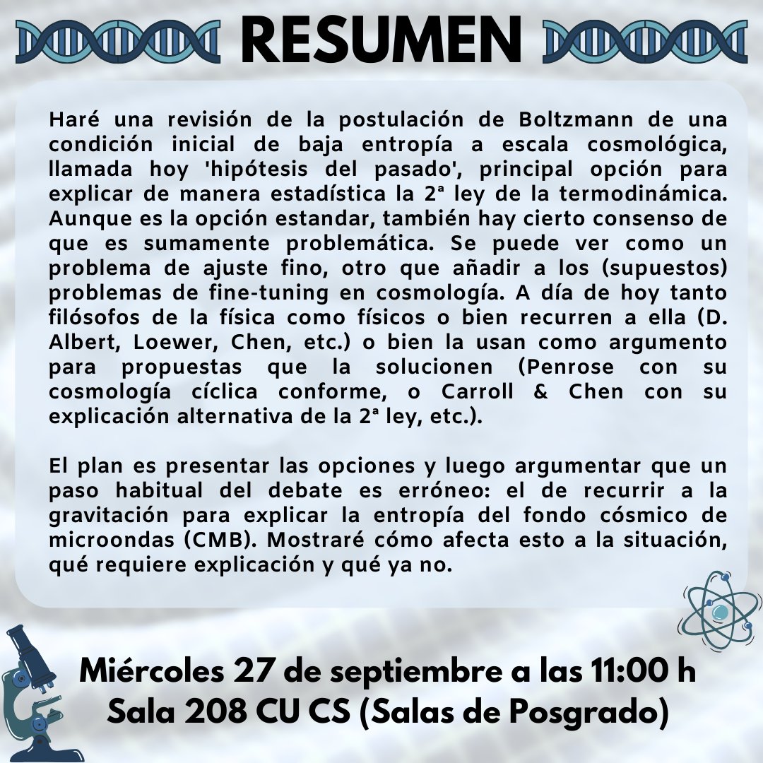 ~ COLOQUIOS ~

Te invitamos este miércoles 27 a una nueva edición de coloquios a cargo de Aldo Filomeno Farrerons. Encuéntranos en la sala 208 a las 11:00hrs.

✨¡Te esperamos!✨