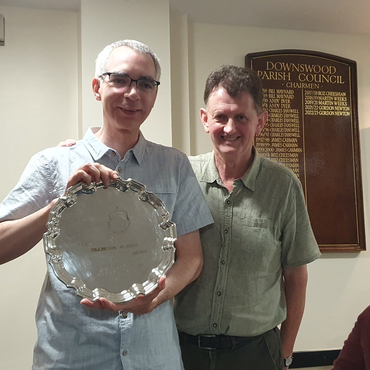 Each year at our AGM The Keith Daw Award is presented to a member of the group who has gone above and beyond in any activity except acting. This year our winner was Marc Thomas our incredible lighting designer/operator without whom we would literally not be seen! Thank you Marc.
