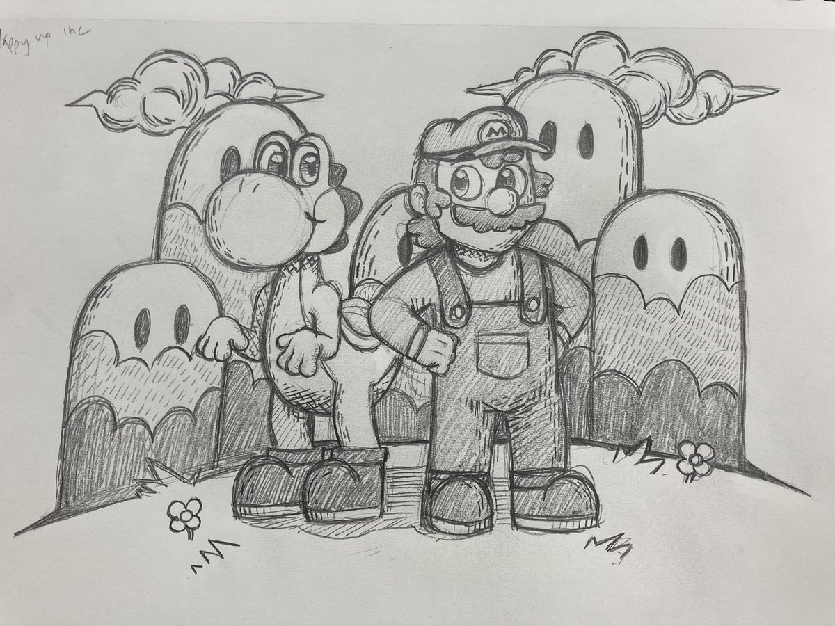 _nightynite's tweet photo. mario and yoshi! #SMB #MarioBros https://t.co/ARBNonwJNe