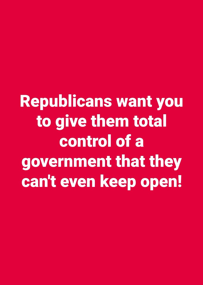 The republican party refuses to govern! #GOPClownShow #GOPShutdown #GOPHypocrisy #GOPShitShow