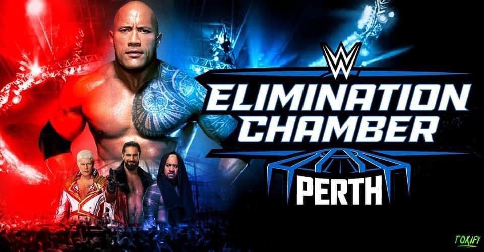 WeWrelentless's tweet photo. Could we be seeing The Rock appear or even wrestle at Elimination Chamber?! https://t.co/502QKRg1wU