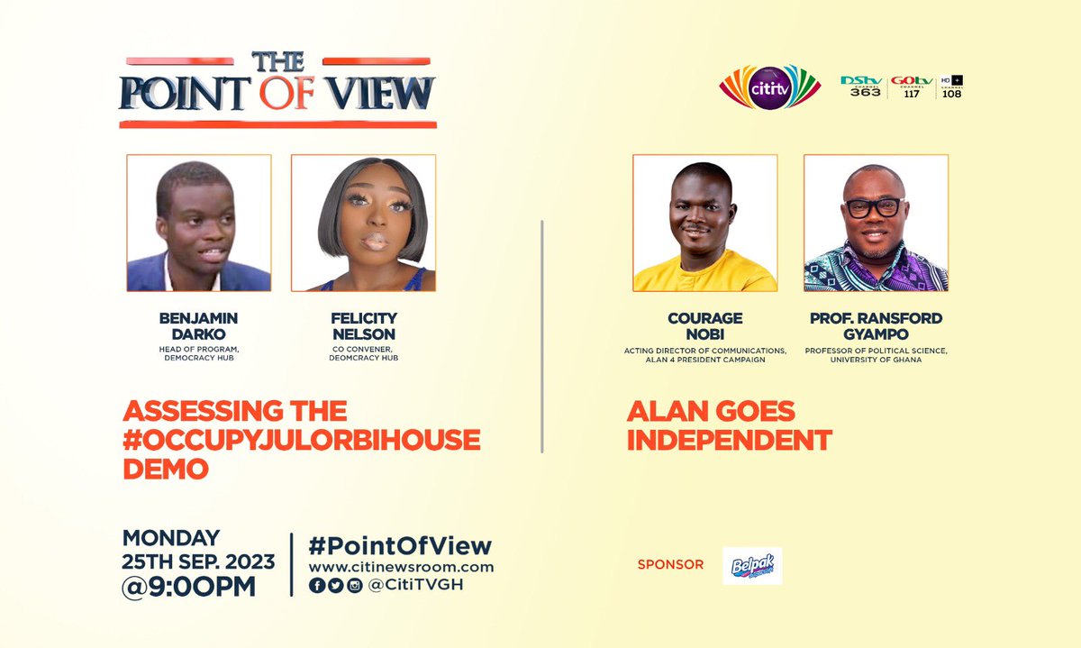 mensaduncan's tweet photo. Tonight on the #PointView: #OccupyJulorbiHouse/#AlanSpeaks https://t.co/6F72KmIOUJ