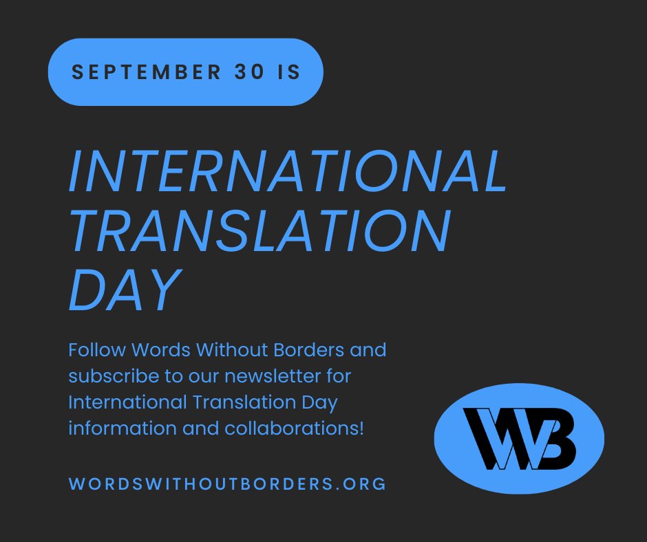 wwborders's tweet photo. 9/30 is #InternationalTranslationDay! Subscribe to our newsletter and follow us everywhere—you'll get tips on supporting lit in translation and reading recs from @PrologueBkshop, @CityofAsylumBks, @lostcitybooks, @ThirdPlaceBooks, and @CommunityBkstr!

https://t.co/rbjGq3RpQp https://t.co/m03zdOLcl7