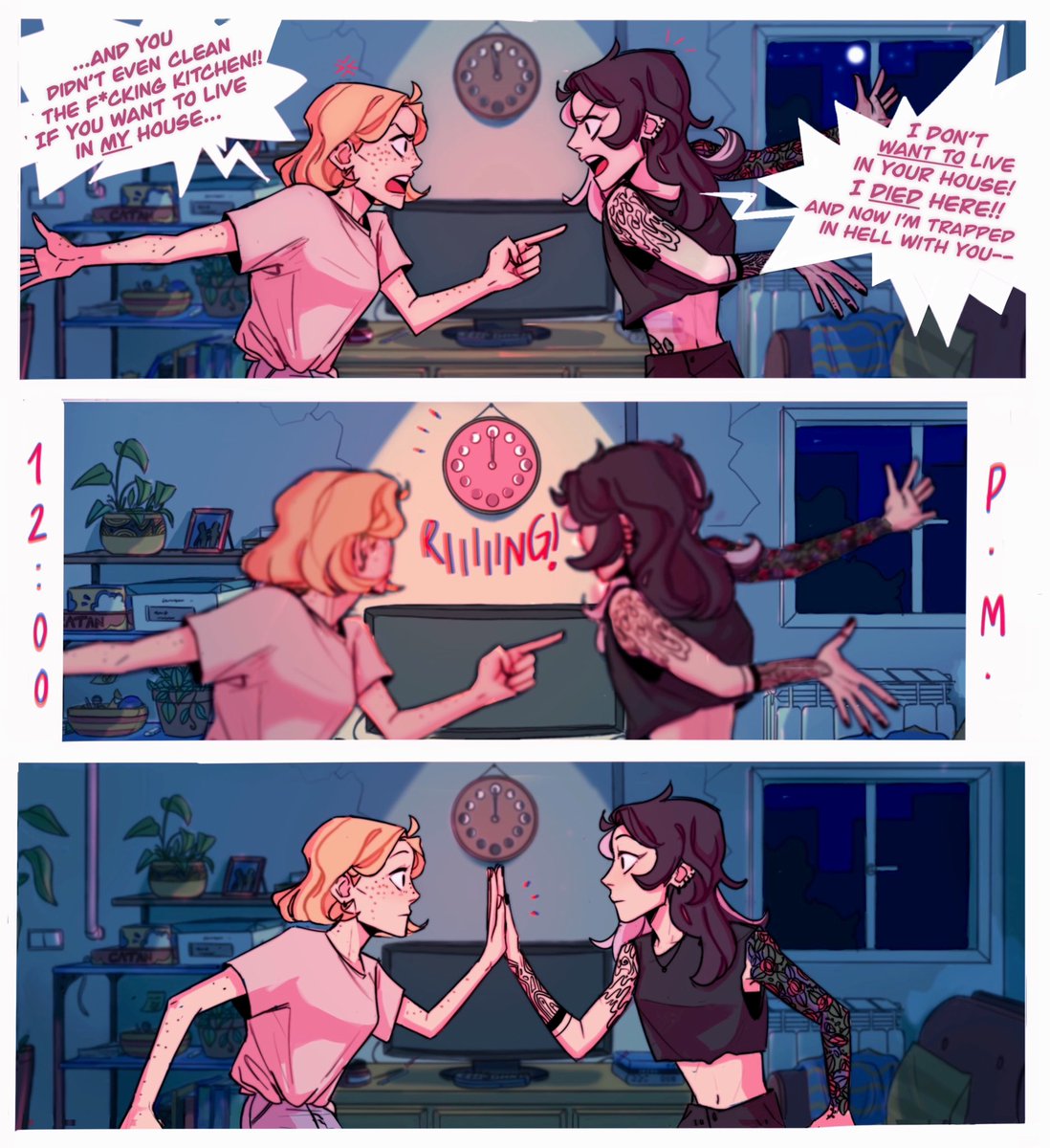ClaraDeArte's tweet photo. When your ghost gf materializes, you can’t waste no time 👻 https://t.co/tluAmnchz1