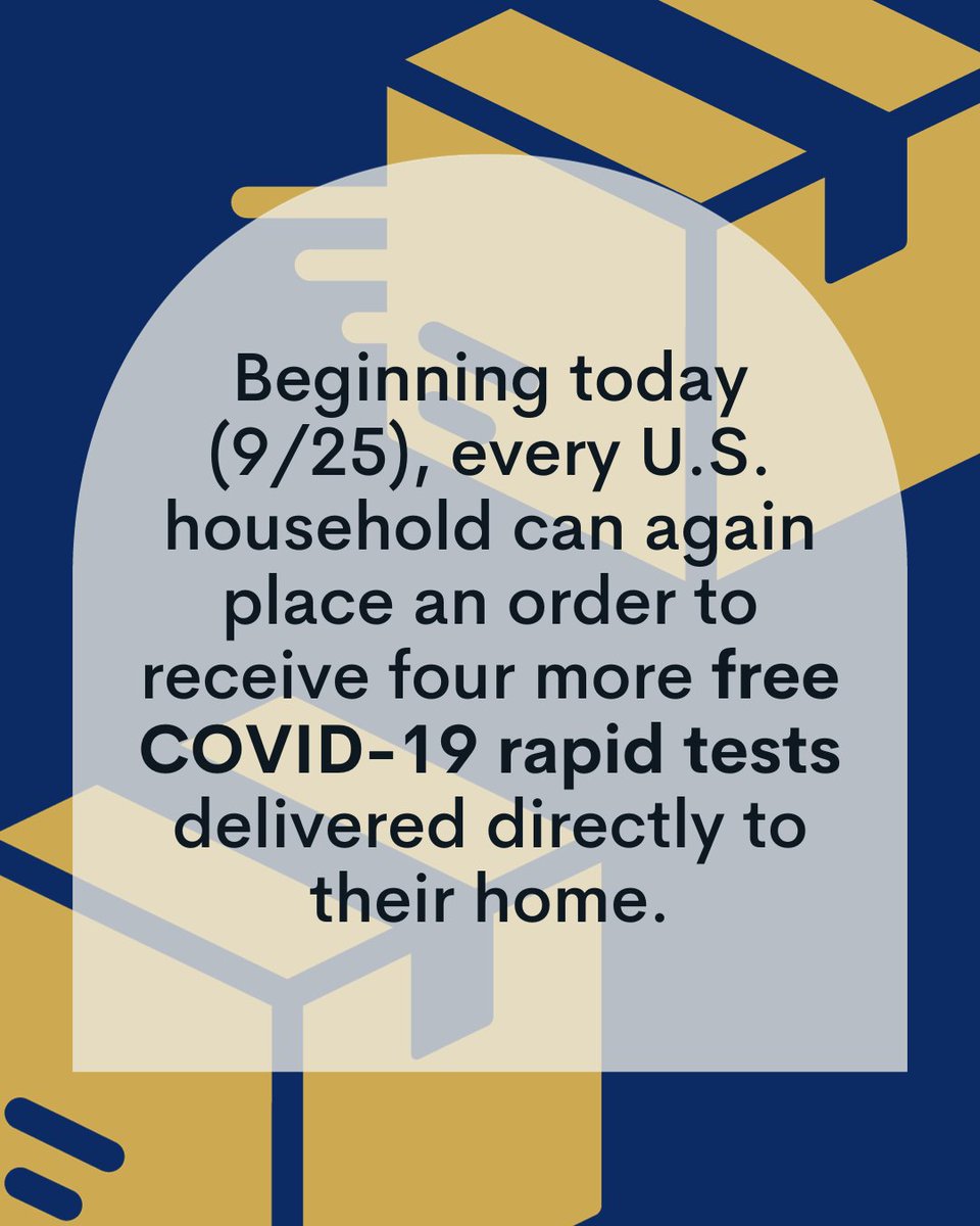 Stay protected Vermont! Be test-ready with four more free COVID tests delivered right to you. Get them at covid.gov/tests