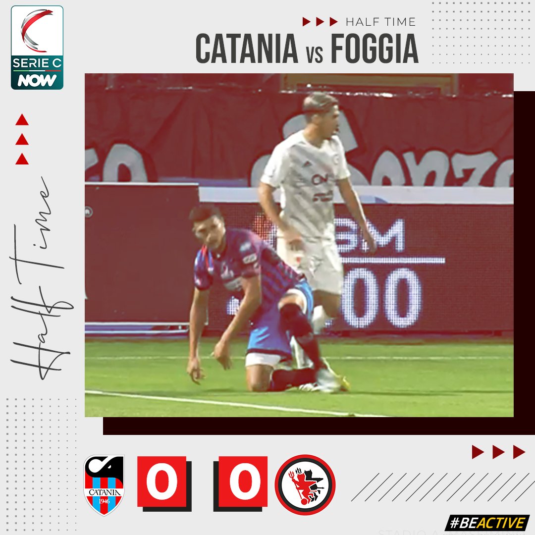CalcioFoggiaoff's tweet photo. 🕣 𝗛𝗔𝗟𝗙 𝗧𝗜𝗠𝗘 🔴⚫
Finisce qui la prima frazione di gara al #Massimino
#Catania 0️⃣ #Foggia 0️⃣

#ForzaFoggia #NonTiLascioMai
#CATFOG #SerieCNow https://t.co/a84ZYiqVWL