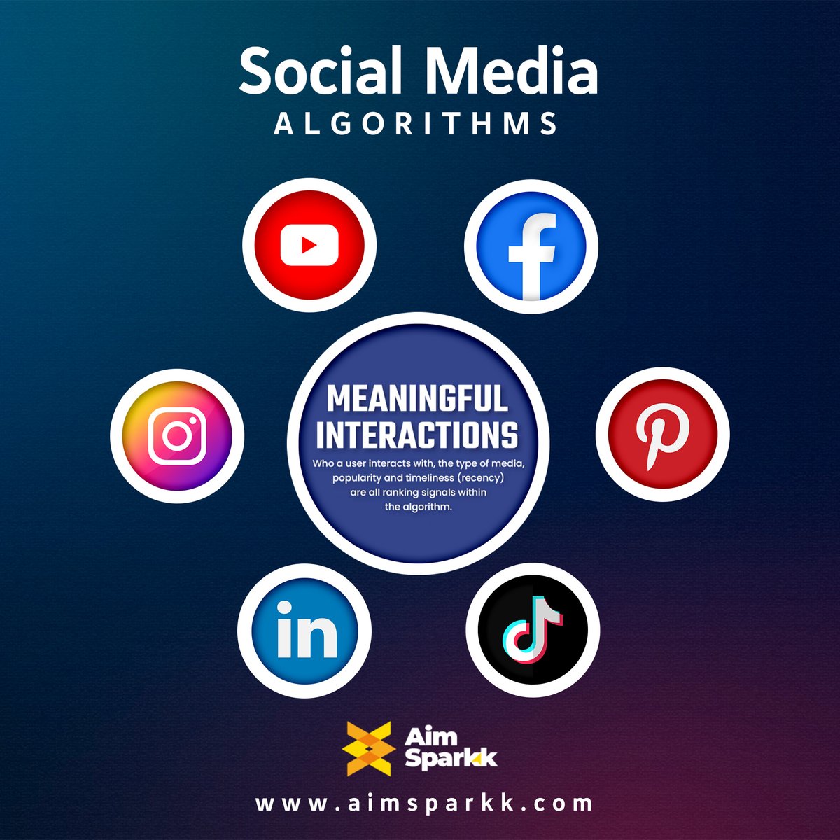 aimsparkk's tweet image. Master social media algorithms with AIM SPARKK! 🚀 Boost your online presence and elevate your strategy. Explore more at aimsparkk.com #SocialMediaAlgorithm #DigitalMarketing #AIMSPARKK