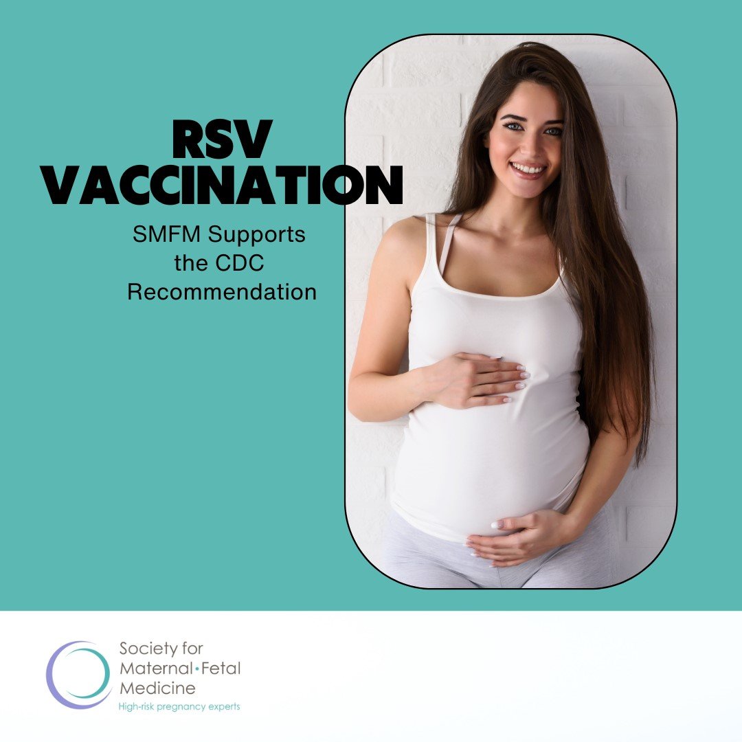 We issued a statement today on RSV vaccination in pregnancy, supporting the <a href="/CDCgov/">CDC</a> recommendation for use of the maternal #RSV vaccine in pregnancy during 32-36 weeks of gestation, using seasonal administration. Read the complete statement here: bit.ly/RSVvaccine