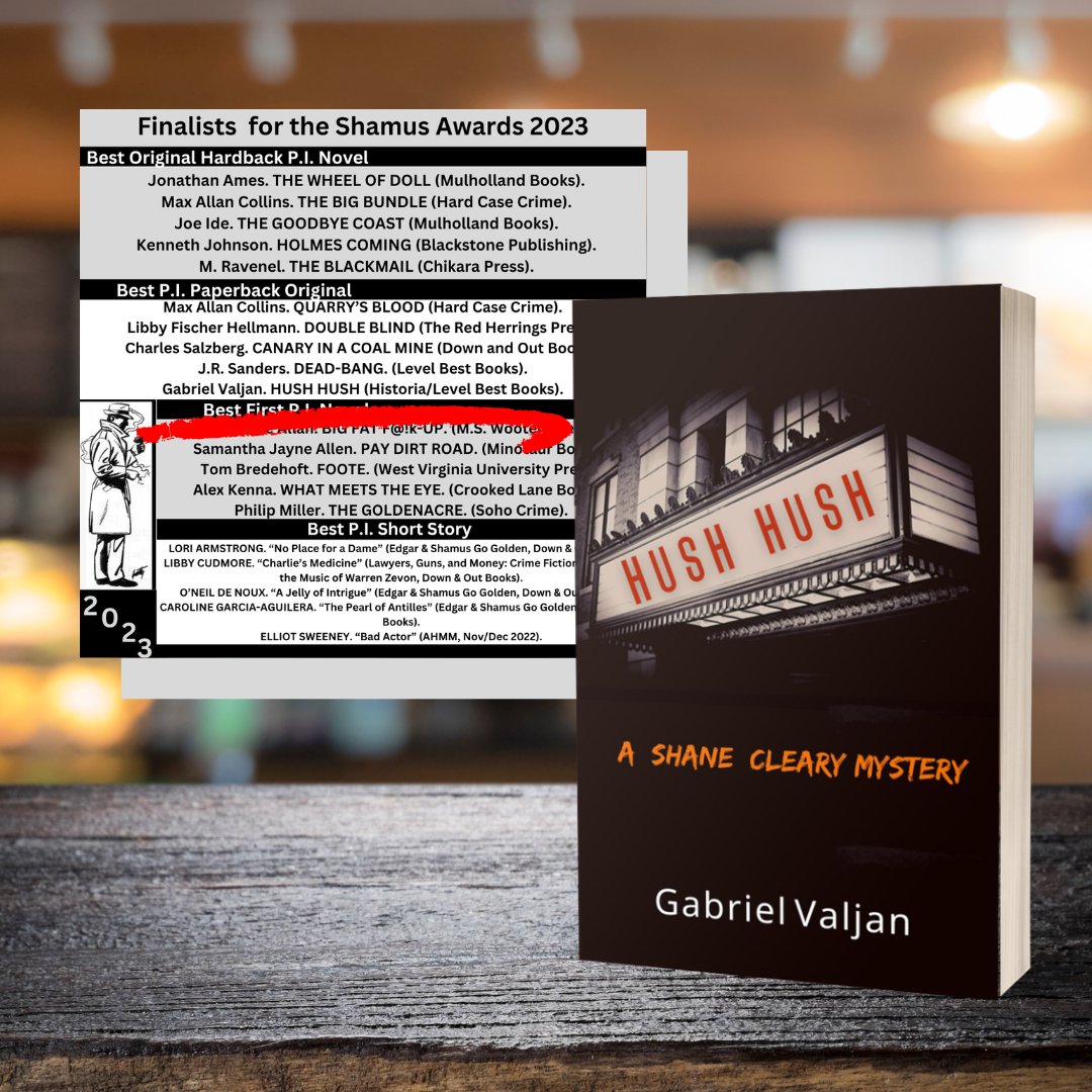 partnersincr1me's tweet photo. Looking for a great book? Check out this SHAMUS 2023 award finalist!
Hush Hush by #GabrielValjan
It's a #PICT favorite author!
https://t.co/hqAAGZtHUg
@GValjan #GabrielValjan #Mystery #LevelBestBooks #BestPI #ShamusAwards #SleuthFiction #DetectiveNovels #PIStories #MysteryBooks https://t.co/hXHZExUvkz