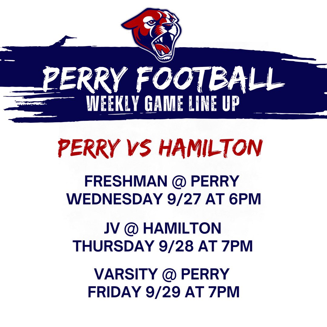 perrypumas's tweet image. Weekly Line Up! 🏈🐾 #WeekSIX #PumaNation