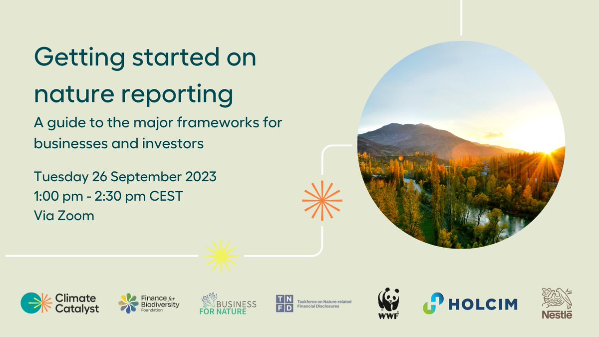 Eager to learn about frameworks for #naturerestoration? Register for our webinar, tomorrow, where experts will present nature based frameworks built to enable better #impact assessment & measurement of an organisation's #climate & #nature impacts. Learn how your organisation…