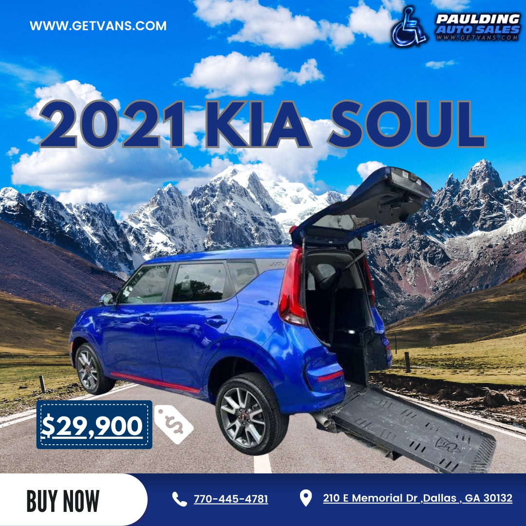 Pauldingautos's tweet image. Looking for a wheelchair-accessible van that's both stylish and fun to drive? The 2021 Kia Soul is the perfect choice for you!

Visit Paulding Auto Sales today for a test drive!

📞 770-445-4781
🌐 getvans.com

#PauldingAutoSales #KiaSoul #WheelchairAccessibleVan