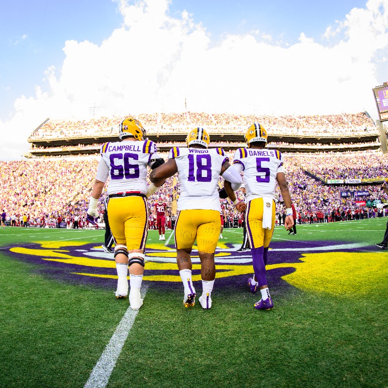 LSUfootball's tweet photo. Photographers went crazy Saturday