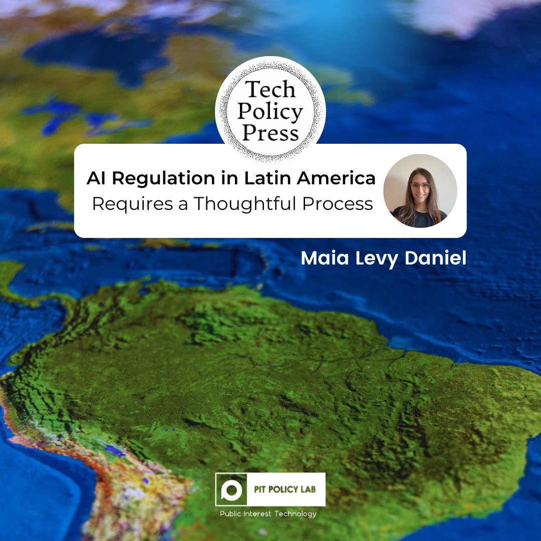 PIT Policy Lab (@pitpolicy) on Twitter photo 📢 En esta #LecturaPIT te recomendamos Explorando Regulación IA en América Latina 🌍🌐 de <a href="/MaiaLevyDaniel/">Maia Levy Daniel</a>, especialista de <a href="/techpolicypress/">Tech Policy Press</a> y #ConsultorxPIT. Lee sobre los desarrollos, prioridades y salvaguardias de #DDHH en IA: buff.ly/44FQE0y 📢 En esta #LecturaPIT te recomendamos Explorando Regulación IA en América Latina 🌍🌐 de <a href="/MaiaLevyDaniel/">Maia Levy Daniel</a>, especialista de <a href="/techpolicypress/">Tech Policy Press</a> y #ConsultorxPIT. Lee sobre los desarrollos, prioridades y salvaguardias de #DDHH en IA: buff.ly/44FQE0y