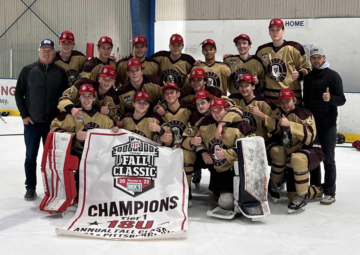 BostonJrEagles's tweet photo. CHAMPS! Congrats to U18 Elite on winning the 2023 @USHL Fall Classic!🦅🏆 #ThumbsUpForDec👍💛

@EHFSelects @USHL_Player_Dev https://t.co/kJQ0MhfAT3