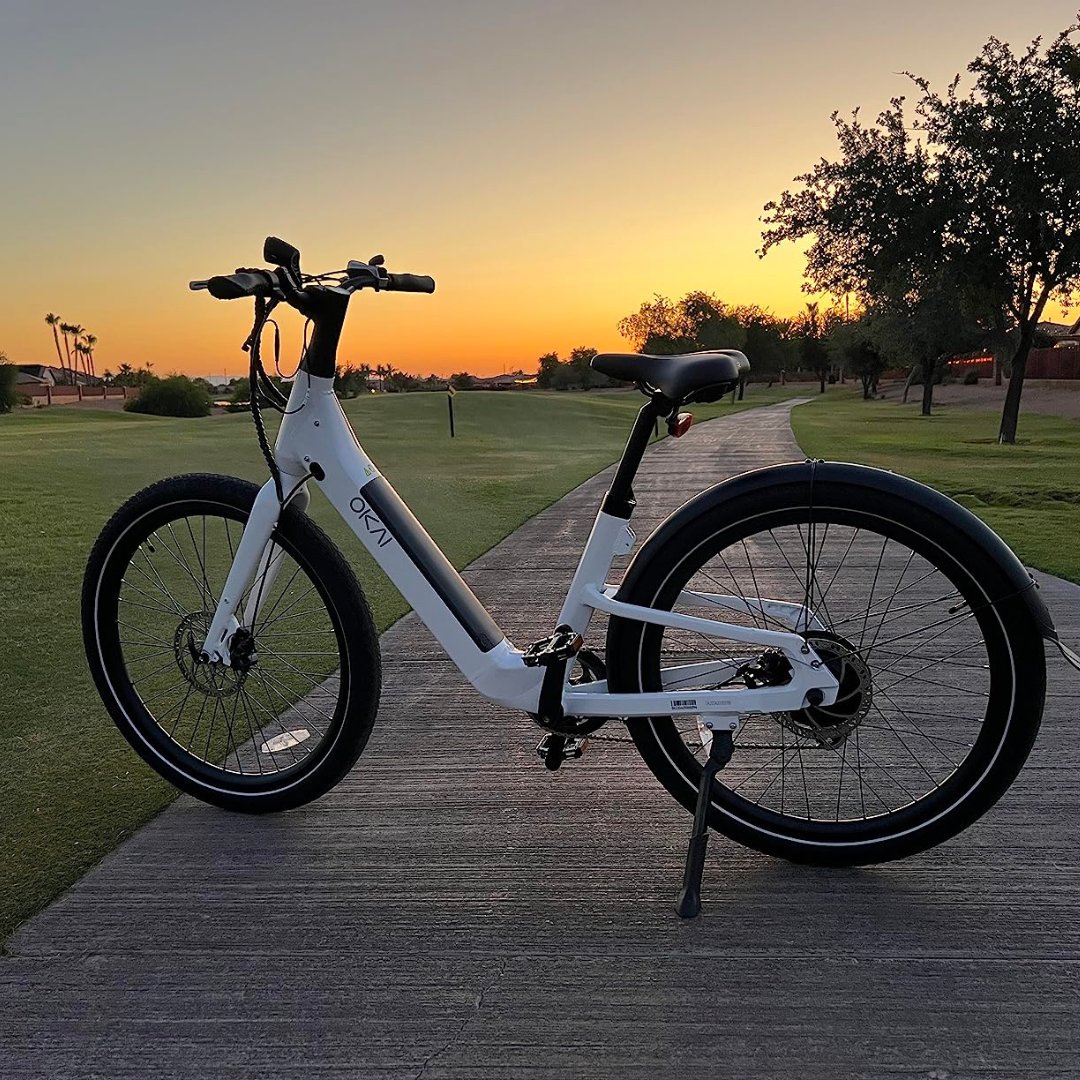 okai_co's tweet photo. Evening bike rides are the absolute best!  Thank you, Birdman, for the fantastic shot of your OKAI Stride! 
.
.
.
#RideOKAI #RideInStyle #EveningRides #eBike #eBikeLife #electricbike #citynights #urbannights #nightlife #datenight #familytime #solorides #bikelife #nightriders https://t.co/YIMbKBpPB8