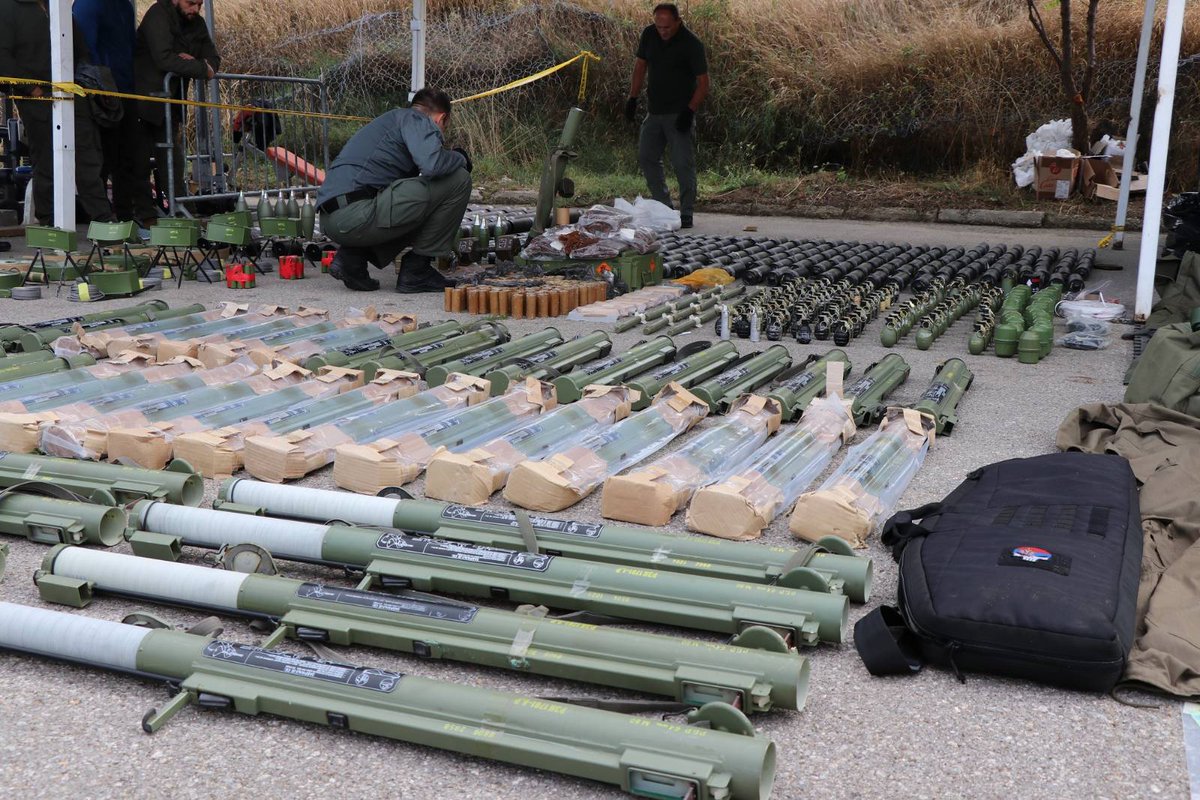 These military-grade arms &amp; equipment—seized in <a href="/Kosovo_Police/">Kosovo Police</a>'s anti-terror operation after yesterday's attack—leave no room for doubt: The perpetrators acted not alone but w/ state backing. Serbia must be held fully accountable for sponsoring terrorist violence on 🇽🇰 territory.