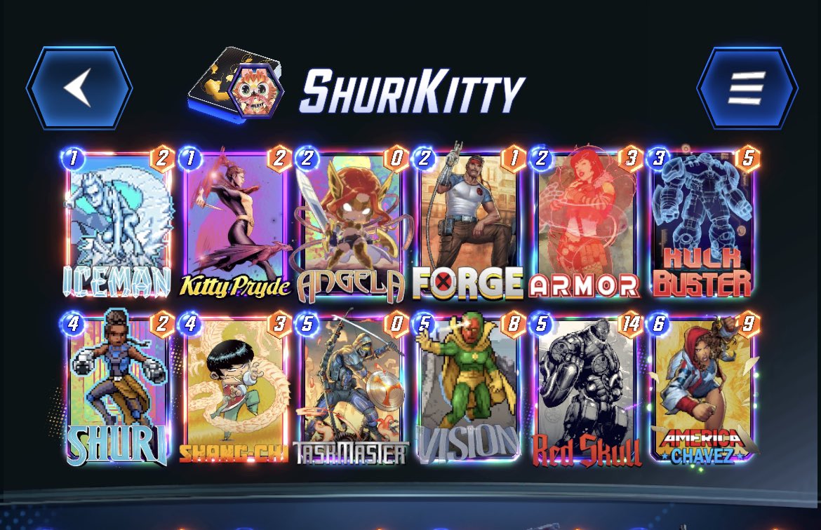 Another season to infinite rank. This time with my take on ShuriKitty, because I didn’t want to play Loki. America Chavez feels like the best card in the game. Slims the deck and is almost always a good option on 6. <a href="/MarvelSnapZone/">DotGG</a> <a href="/MARVELSNAP/">MARVEL SNAP</a> #MarvelSnap