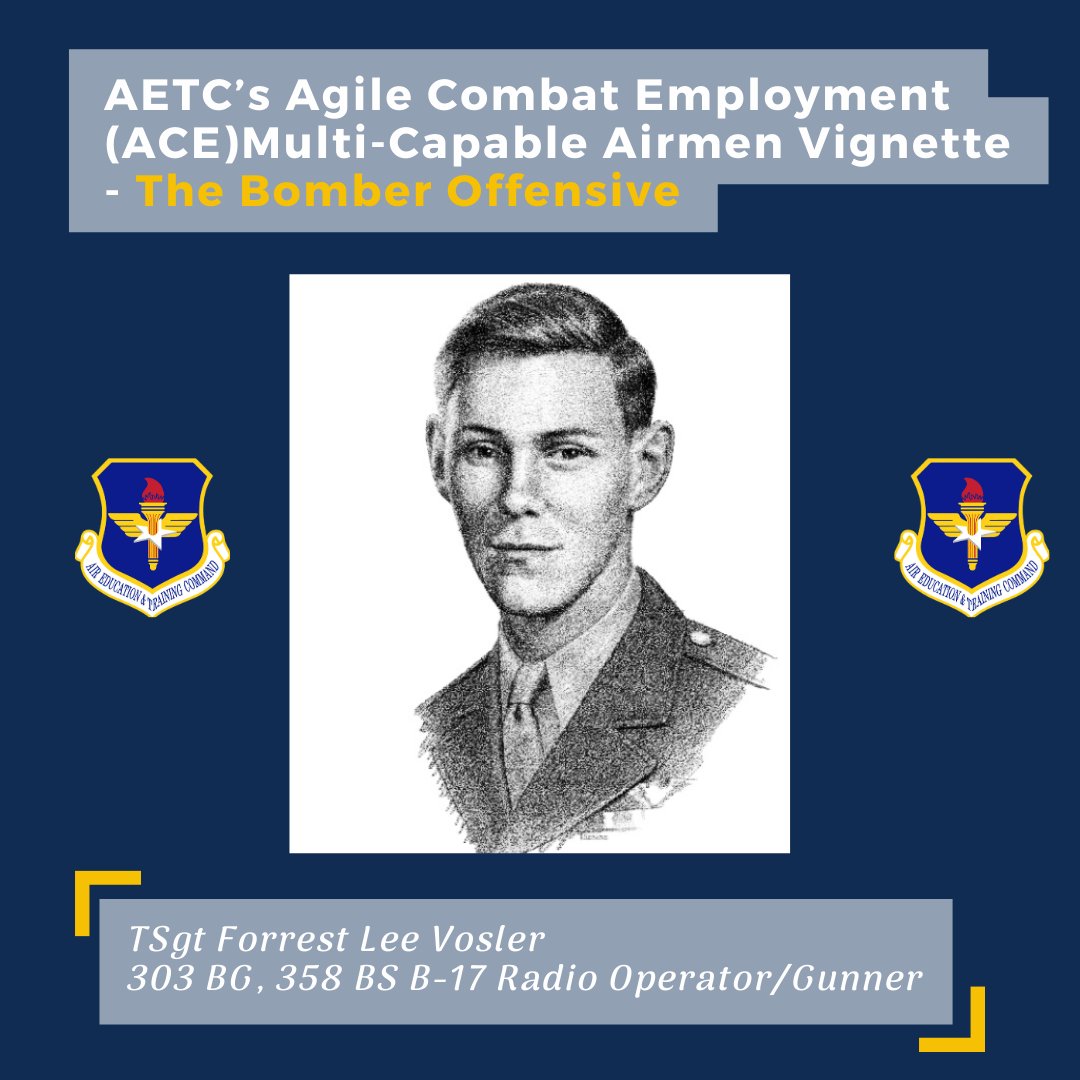 AETCommand's tweet image. #TheFirstCommand provides the necessary training Airmen need to be able to operate effectively, with resiliency in challenging combat environments. Learn about Bomber Offensive and TSgt Vosler&apos;s heroic actions as a Multi-Capable Airmen!