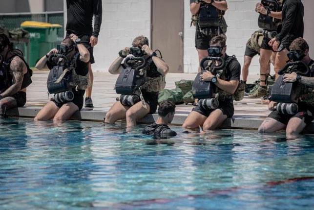 1st_SF_Command's tweet image. Competitors in the 2023 USASOC Best Dive Team Competition took to the pool to validate and prepare for tomorrow’s day 1 of the competition. Follow here for more in the days ahead!
#SWCS #SWCS #goarmysof
