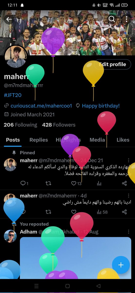 m7mdmaherrrr's tweet photo. 17🥳 https://t.co/qf48eiMavG