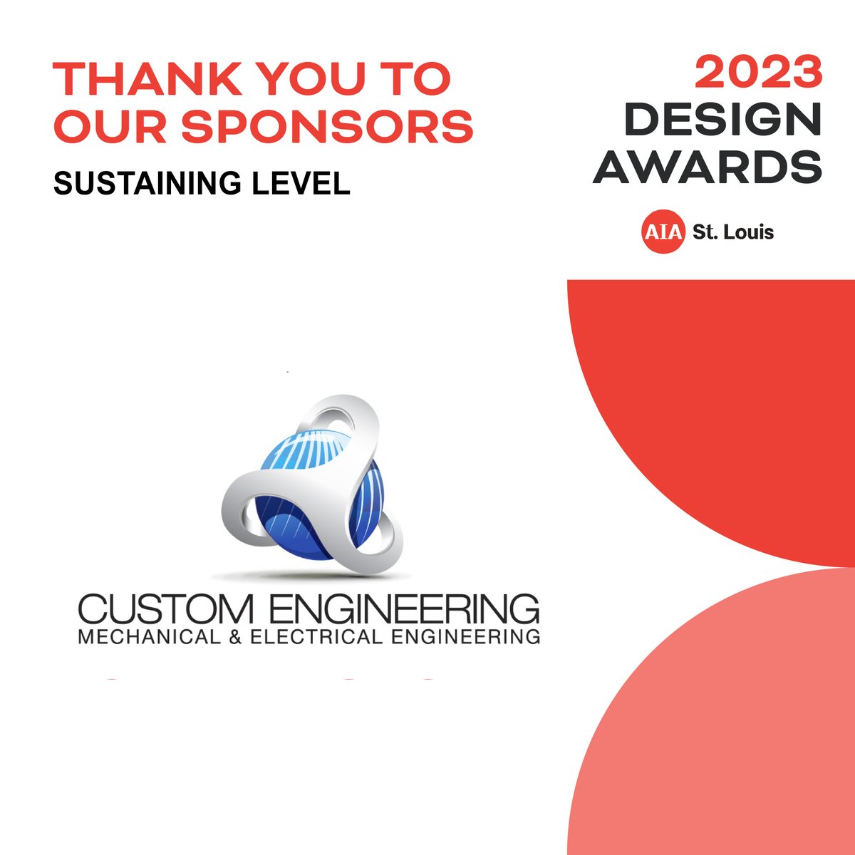 AIA St. Louis (@aiastl) on Twitter photo Thank you, <a href="/CustomEngr/">Custom Engineering</a> for being one of our Sustaining Sponsors for the 2023 AIA St. Louis Design Awards. Be sure to join us for the celebration on November 9th at 18 Rails at the City Foundry. Learn more at aia-stlouis.org/AIASTLDesignAw…
#aia #aiastl #aiamissouri #designawards #design Thank you, <a href="/CustomEngr/">Custom Engineering</a> for being one of our Sustaining Sponsors for the 2023 AIA St. Louis Design Awards. Be sure to join us for the celebration on November 9th at 18 Rails at the City Foundry. Learn more at aia-stlouis.org/AIASTLDesignAw…
#aia #aiastl #aiamissouri #designawards #design