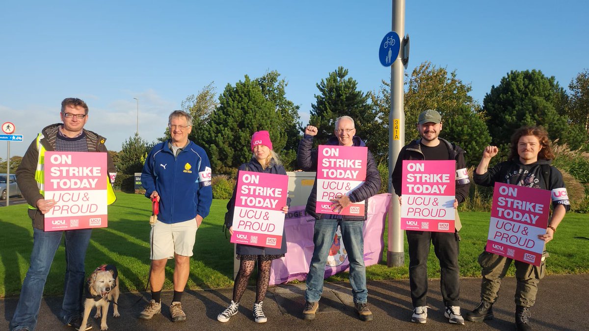 Some of our picketers on a lovely sunny morning!