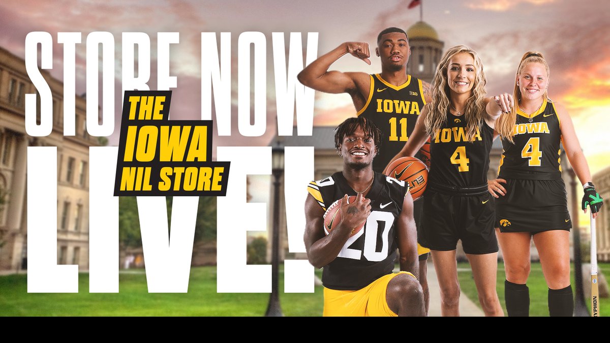 IowaNILStore's tweet image. The Iowa NIL Store is OFFICIALLY LIVE!  

Support your favorite @TheIowaHawkeyes athlete's NIL merch and place industry-leading payments directly into their pocket on every sale.   

🛒:  iowa.nil.store