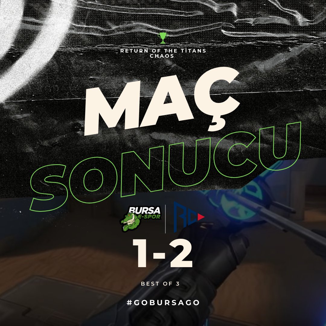 ⚔️Return of The Titans Chaos turnuvasından 1-2 yenilgi ile ayrılıyoruz!

Oyuncularımızı ve rakip takımı tebrik ederiz. 💚