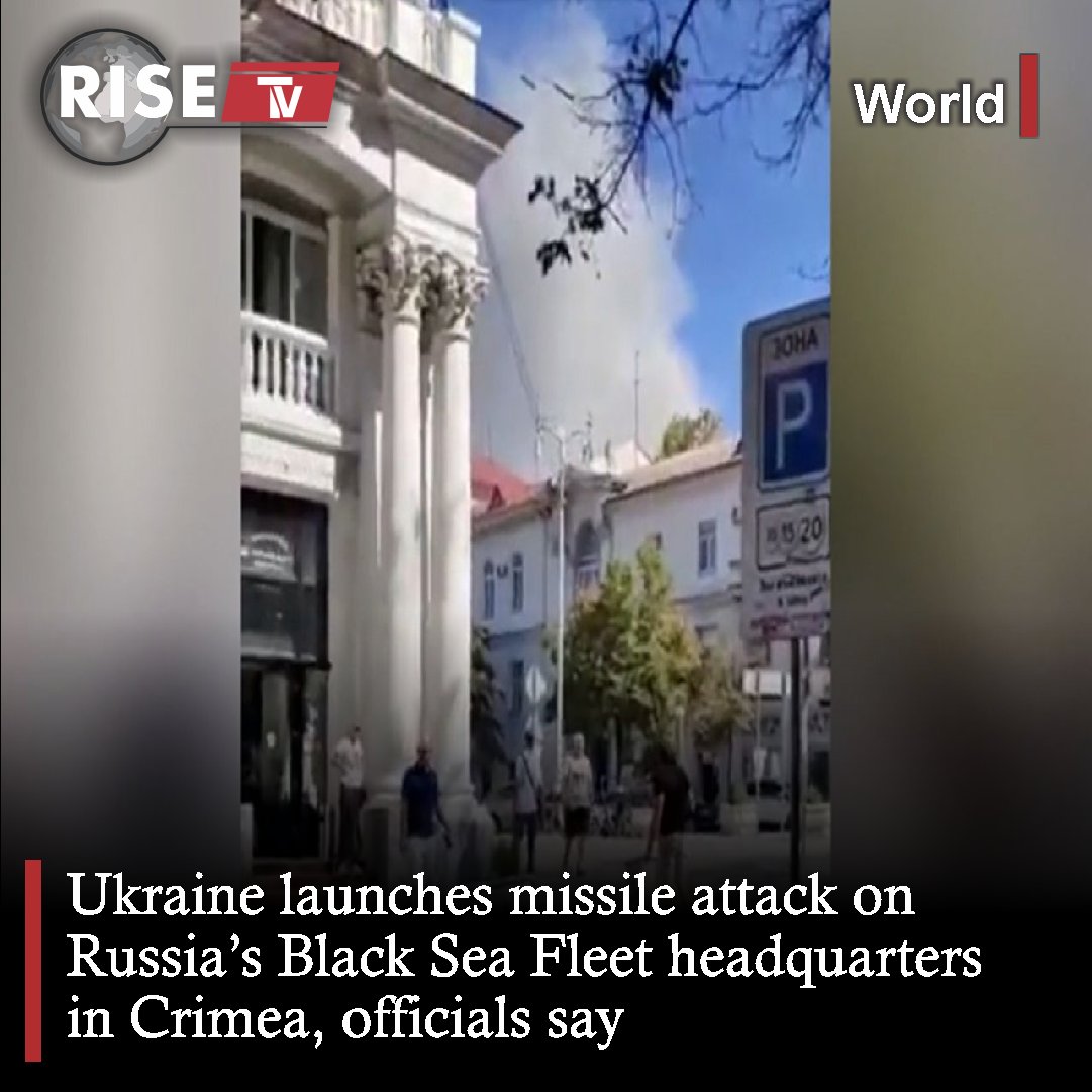 🚀 Ukraine carries out a missile strike on Russia's Black Sea Fleet headquarters in Crimea. Tensions escalate as Kyiv targets Russian military installations. 🇺🇦🎯 #UkraineRussiaConflict #MissileAttack #CrimeaTensions