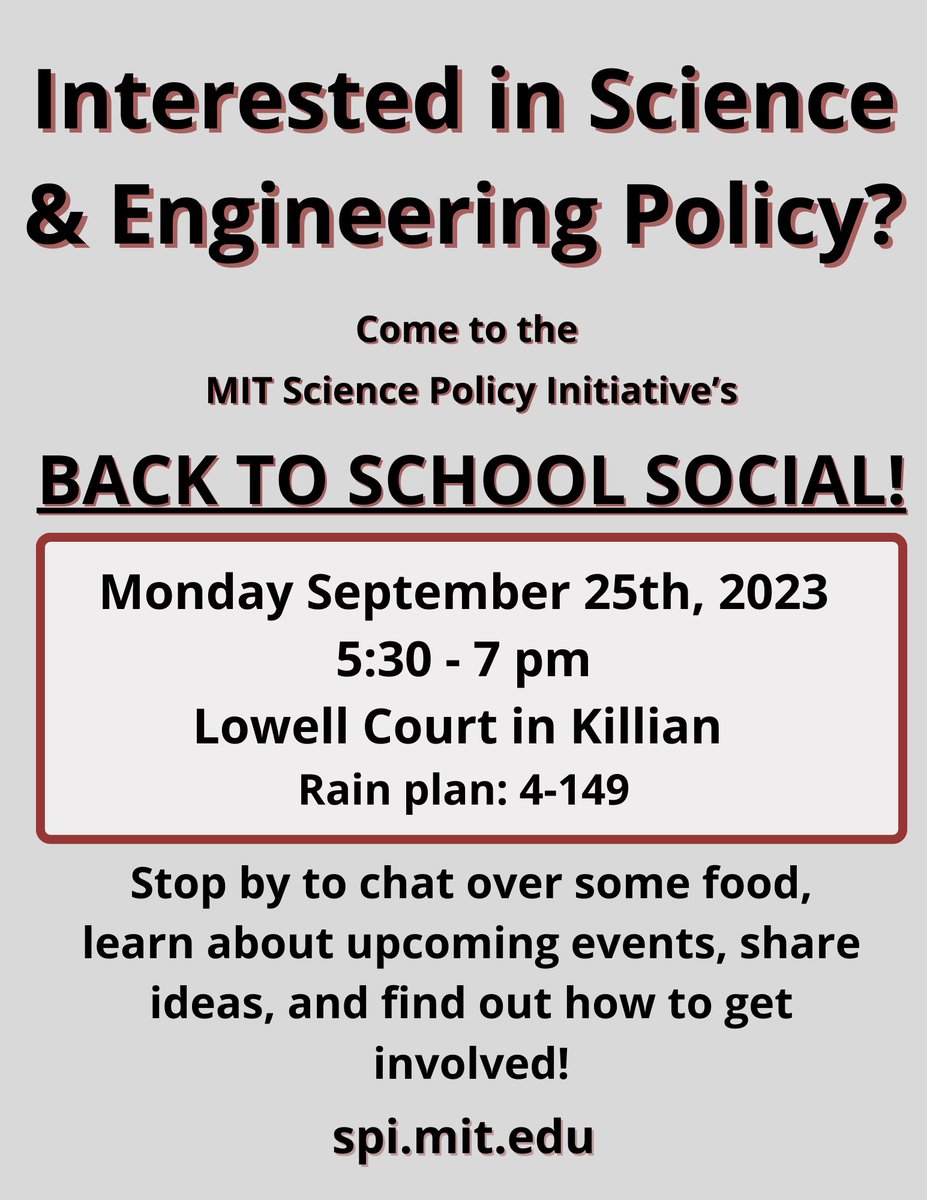 MIT SPI (Science Policy Initiative) tweet media